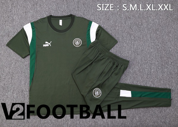 Manchester City Training T Shirt + Pants Green 2023/2024