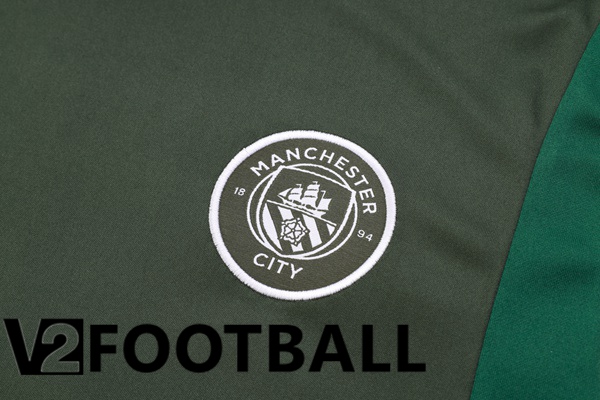 Manchester City Training T Shirt + Pants Green 2023/2024