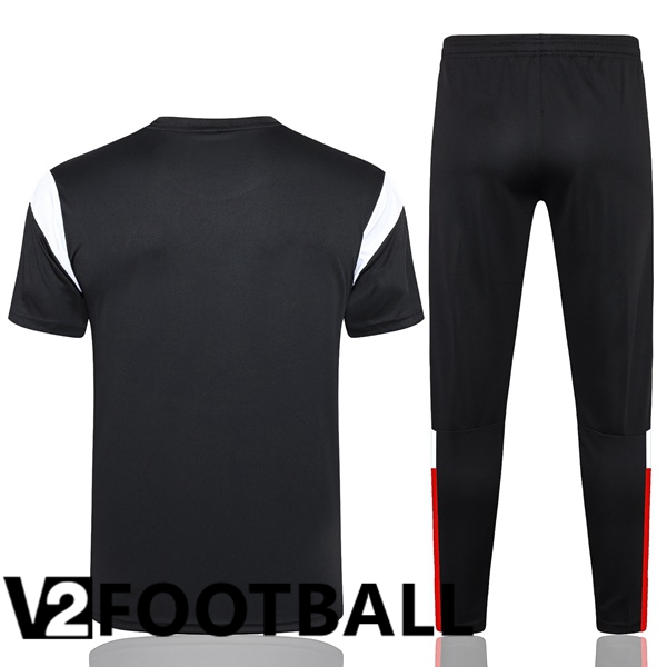 AC Milan Training T Shirt + Pants Black 2023/2024