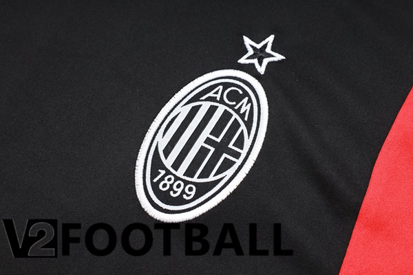 AC Milan Training T Shirt + Pants Black 2023/2024