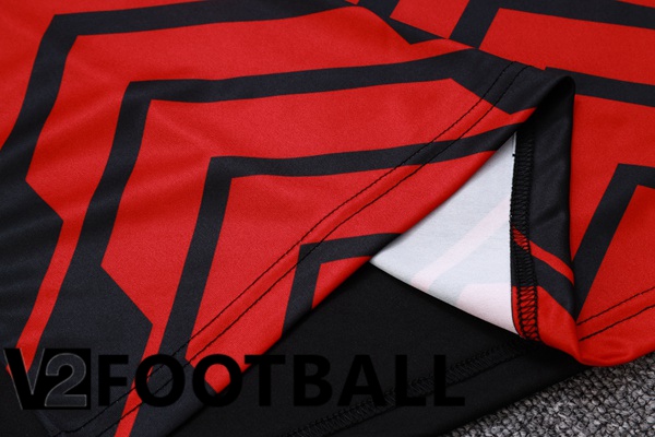 AC Milan Training T Shirt + Pants Black Red 2023/2024