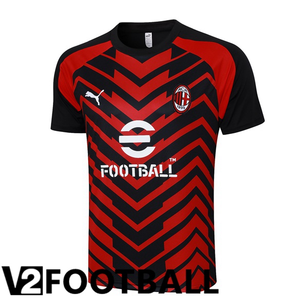 AC Milan Training T Shirt Black Red 2023/2024
