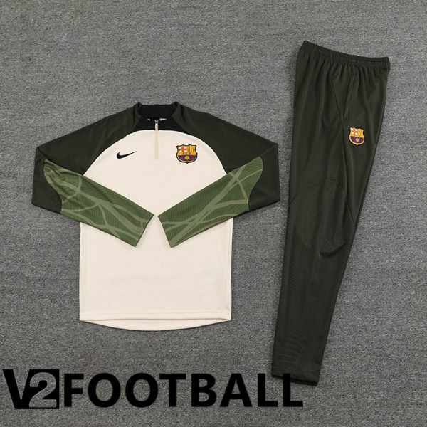 FC Barcelona Training Tracksuit Suit White Green 2023/2024