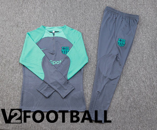 FC Barcelona Training Tracksuit Suit Grey Green 2023/2024