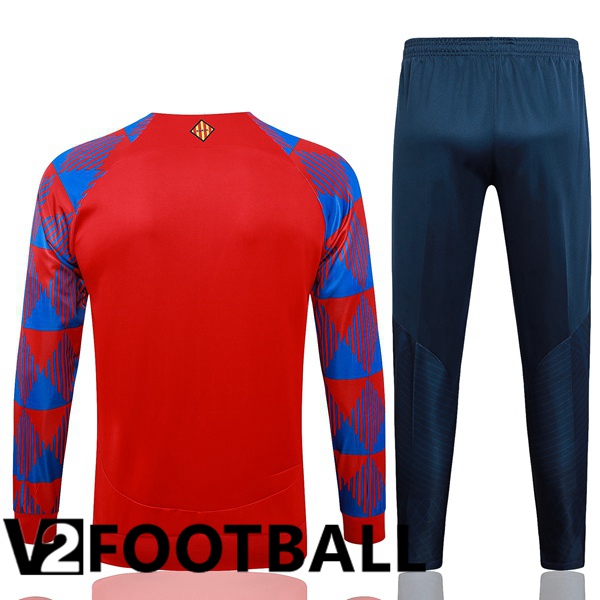 FC Barcelona Training Jacket Suit Red Blue 2023/2024