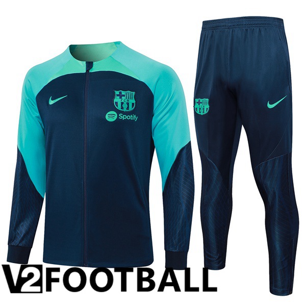 FC Barcelona Training Jacket Suit Green Royal Blue 2023/2024