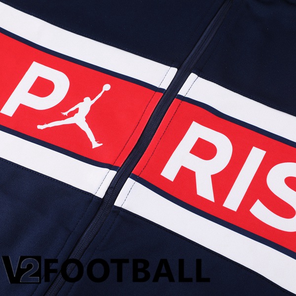 JORDAN Paris PSG Training Jacket Suit Royal Blue Red 2023/2024