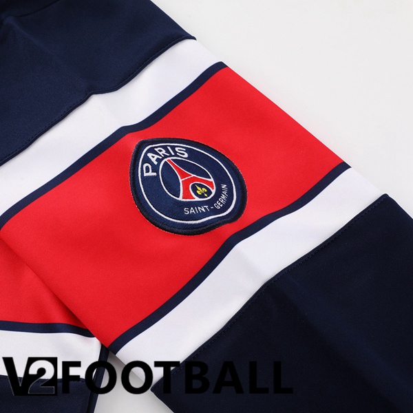 JORDAN Paris PSG Training Jacket Suit Royal Blue Red 2023/2024