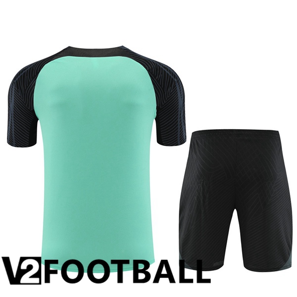 FC Chelsea Training T Shirt + Shorts Green 2023/2024