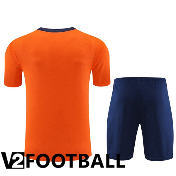 Netherlands Training T Shirt + Shorts Orange 2023/2024