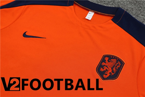 Netherlands Training T Shirt + Shorts Orange 2023/2024