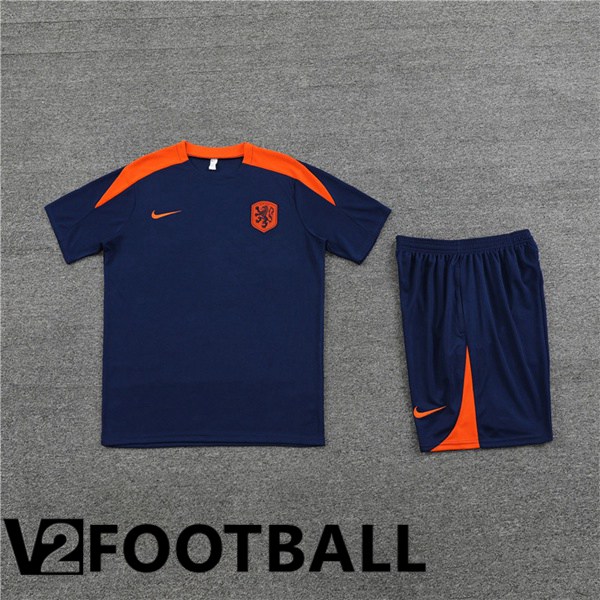 Netherlands Training T Shirt + Shorts Royal Blue 2023/2024