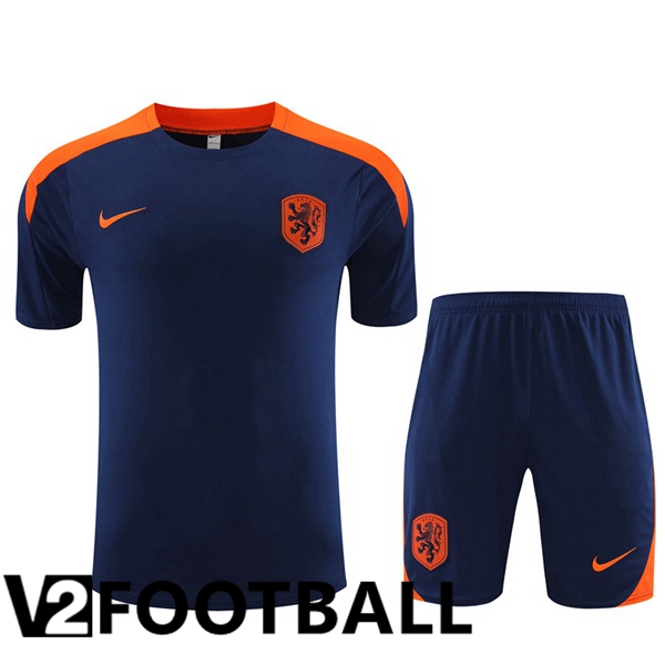 Netherlands Training T Shirt + Shorts Royal Blue 2023/2024