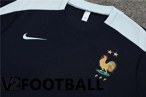 France Training T Shirt + Shorts Royal Blue 2023/2024