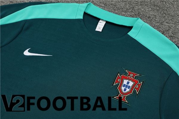 Portugal Training T Shirt + Shorts Green 2023/2024