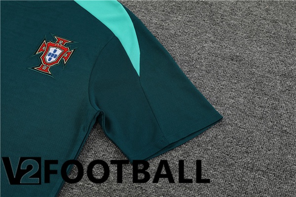 Portugal Training T Shirt + Shorts Green 2023/2024