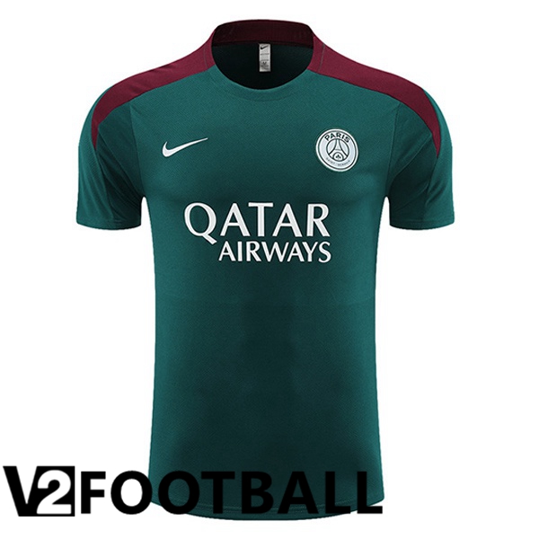 Paris PSG Training T Shirt Green 2023/2024