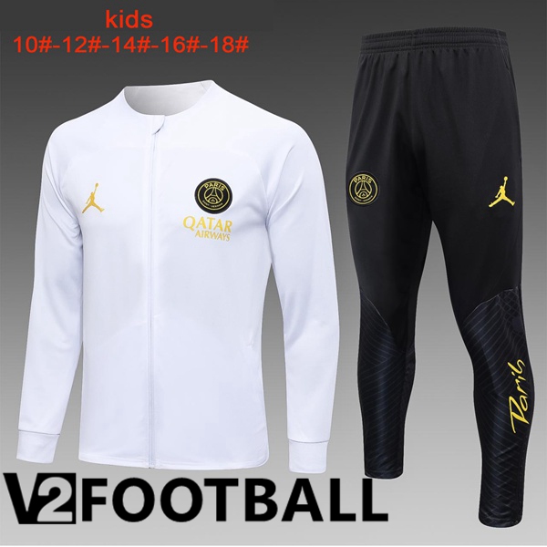 Paris PSG Kids Training Tracksuit SuitWhite 2023/2024