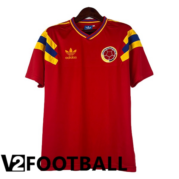 Colombia Retro Football Shirt Away Red 1990