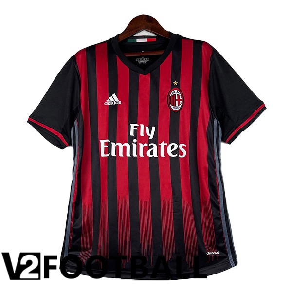 AC Milan Retro Football Shirt Home Red Black 2016-2017