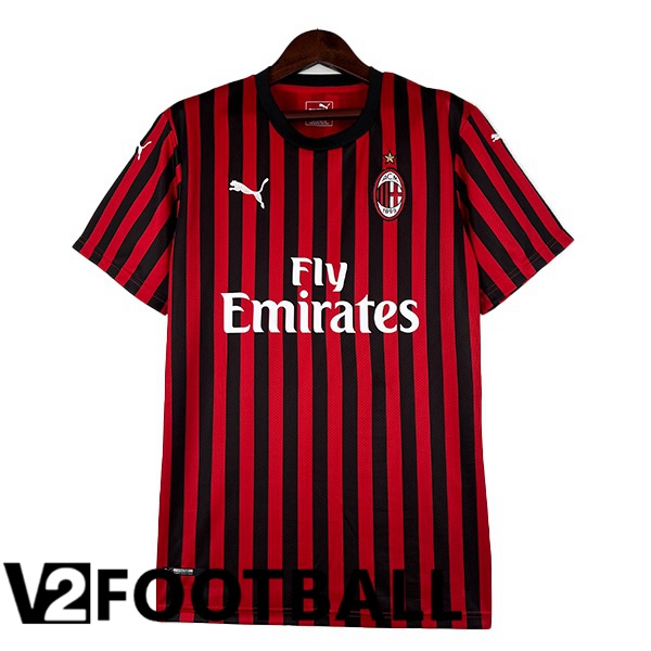 AC Milan Retro Football Shirt Home Red Black 2019-2020