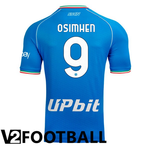 SSC Napoli (Victor Osimhen 9) Football Shirt Home Blue 2023/2024
