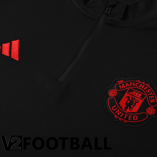 Manchester United Training Tracksuit Suit Black 2023/2024