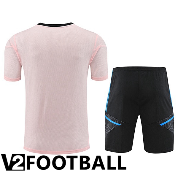 Manchester United Training T Shirt + Shorts Pink 2023/2024