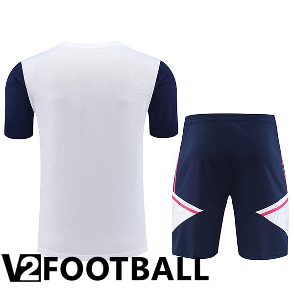 Arsenal Training T Shirt + Shorts White 2023/2024