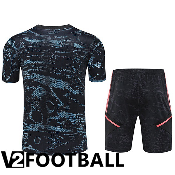 Arsenal Training T Shirt + Shorts Black 2023/2024