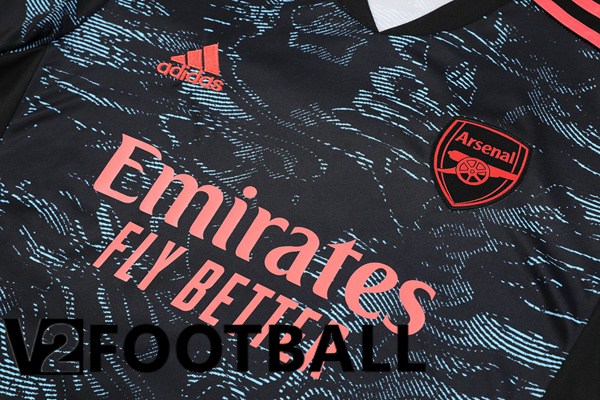 Arsenal Training T Shirt + Shorts Black 2023/2024