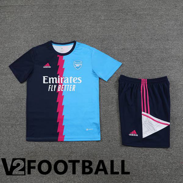 Arsenal Training T Shirt + Shorts Blue 2023/2024