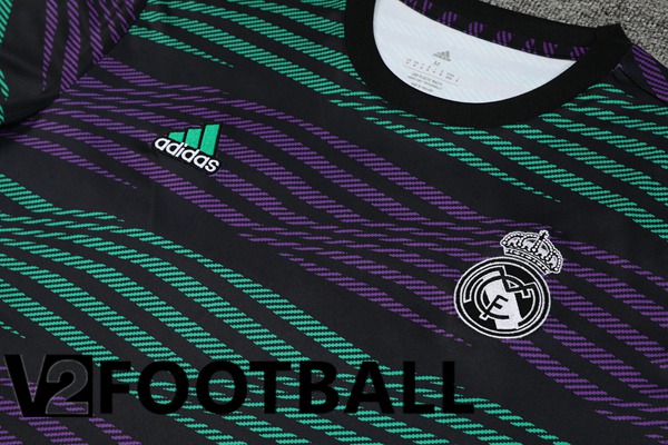 Real Madrid Training T Shirt + Shorts Black Green 2023/2024