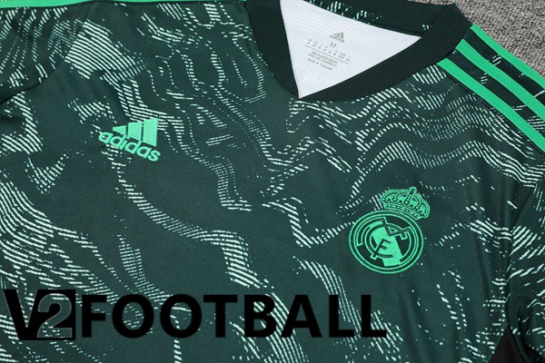 Real Madrid Training T Shirt + Shorts Green 2023/2024