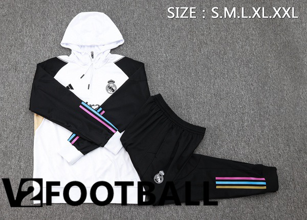 Real Madrid Training Tracksuit Hoodie White 2023/2024