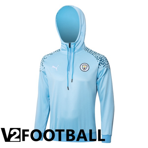 Manchester City Training Sweatshirt Hoodie Blue 2023/2024