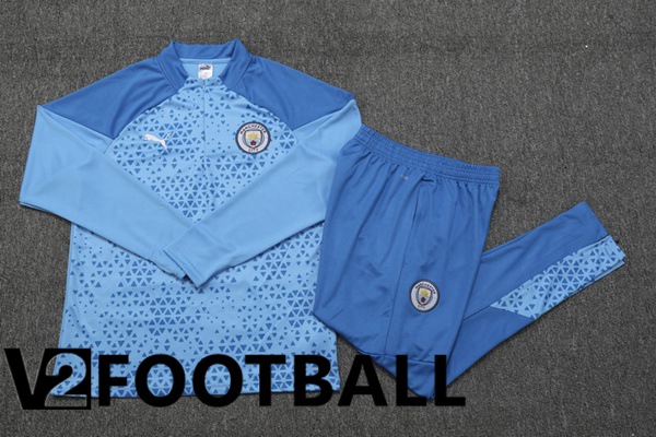 Manchester City Training Tracksuit Suit Blue 2023/2024