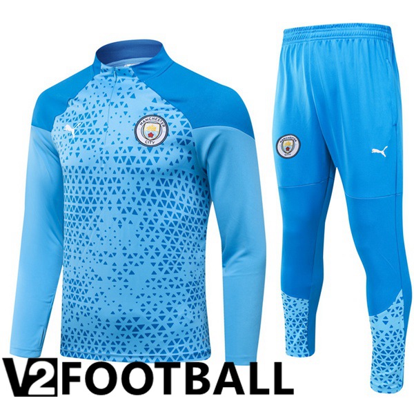 Manchester City Training Tracksuit Suit Blue 2023/2024