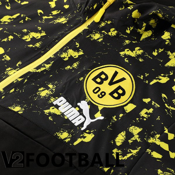 Dortmund BVB Training Tracksuit Windbreaker Black Yellow 2023/2024