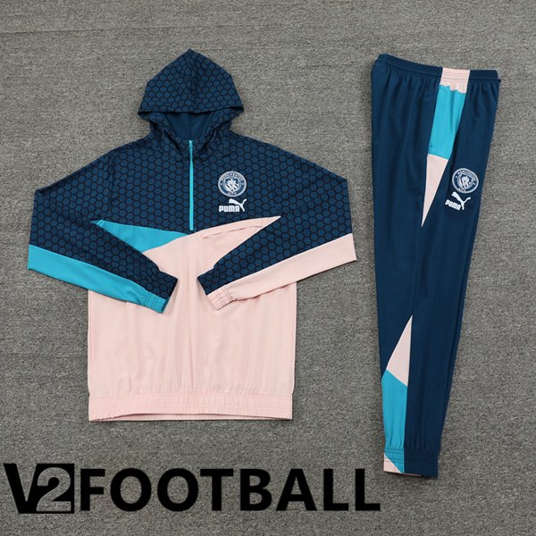 Manchester City Training Tracksuit Windbreaker Blue Pink 2023/2024