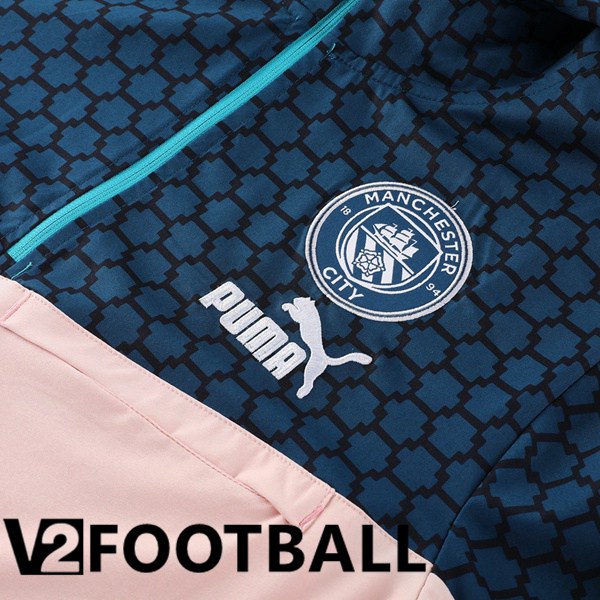 Manchester City Training Tracksuit Windbreaker Blue Pink 2023/2024