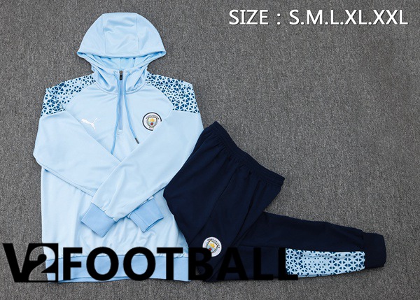 Manchester City Training Tracksuit Hoodie Blue 2023/2024