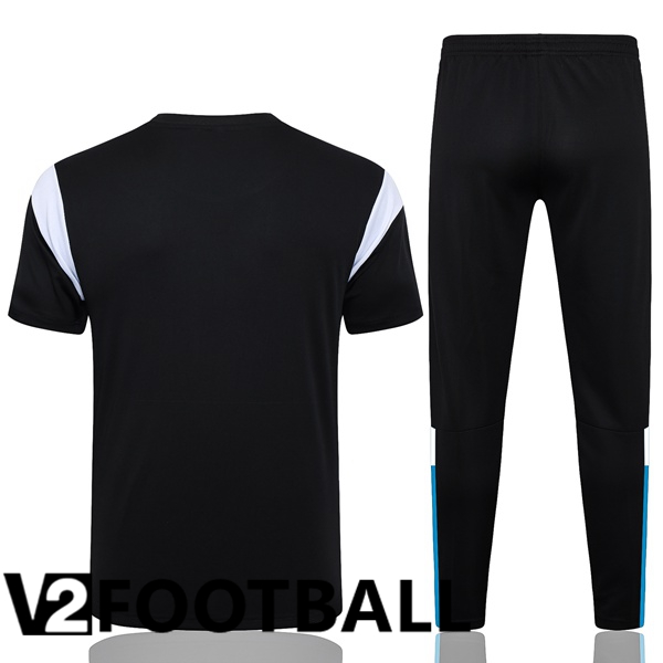 Marseille OM Training T Shirt + Shorts Black 2023/2024