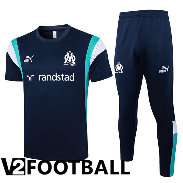 Marseille OM Training T Shirt + Shorts Blue Royal 2023/2024