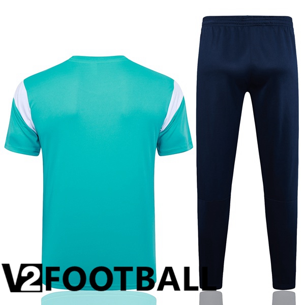 Marseille OM Training T Shirt + Shorts Green 2023/2024