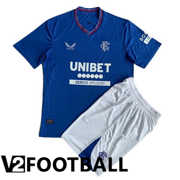 Rangers FC Kids Soccer Shirt Home Blue 2023/2024