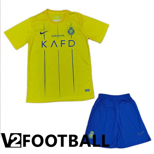 Al-Nassr FC Kids Soccer Shirt Home Yellow 2023/2024