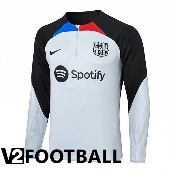 FC Barcelona Training Sweatshirt White Black 2023/2024