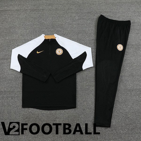 FC Chelsea Training Tracksuit Suit Black White 2023/2024