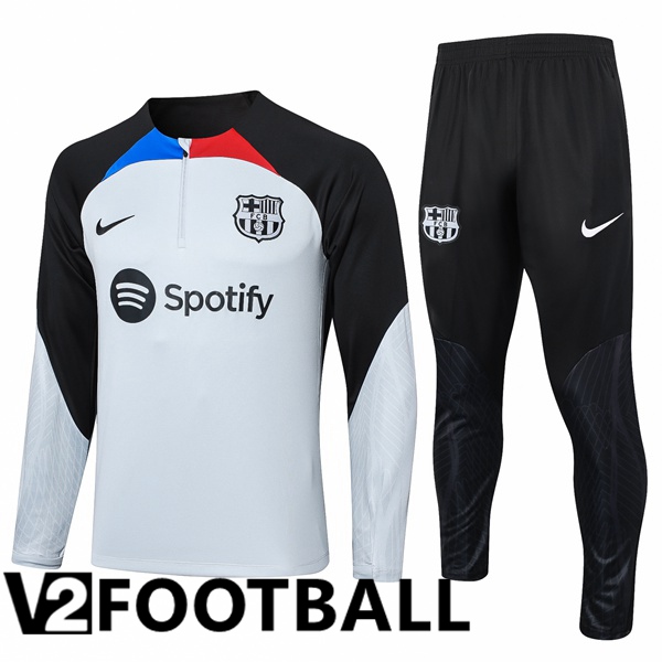 FC Barcelona Training Tracksuit Suit White Black 2023/2024